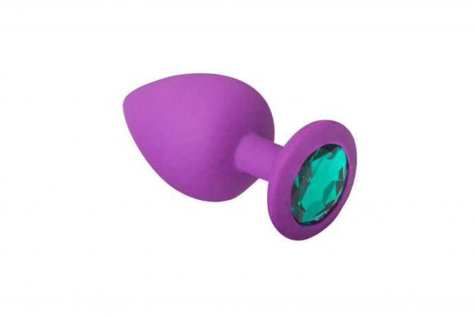 Анальная пробка, Purple Silicone Emerald, S