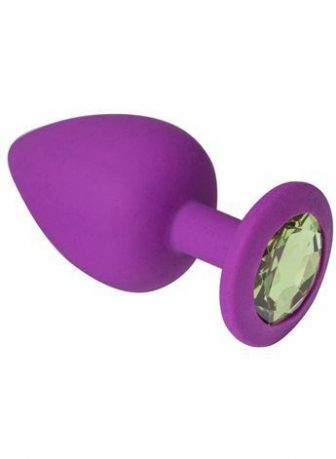 Анальная пробка, Purple Silicone Chrysolite, L