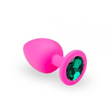 Анальная пробка, Pink Silicone Emerald, L