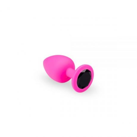 Анальная пробка, Pink Silicone Black Diamond, S