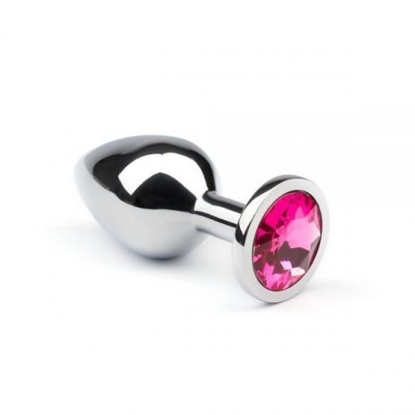 Анальная пробка,Silver Pink-Rhodolite, L