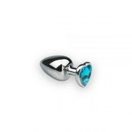 Анальная пробка, Silver Heart Topaz, S