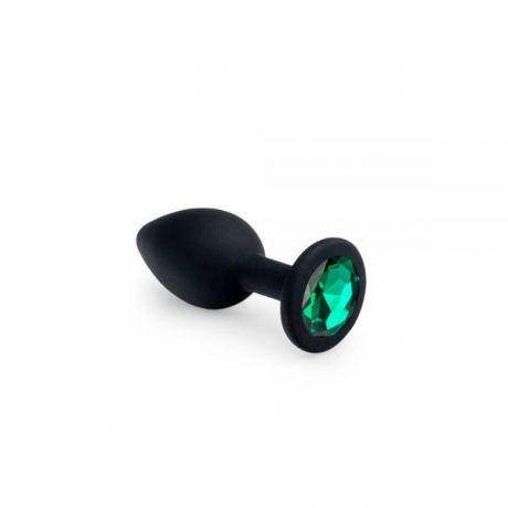 Анальная пробка, Black Silicone Emerald, S