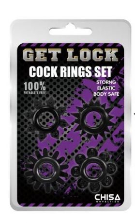 Набор эрекционных колец Cock Rings Set, Black