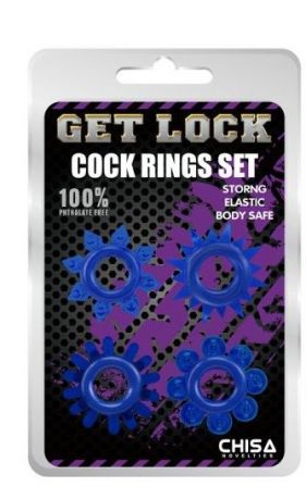 Набор эрекционных колец Cock Rings Set, Blue