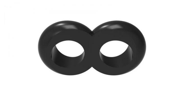 Эрекционное кольцо Duo Cock 8 Ball Ring, Black