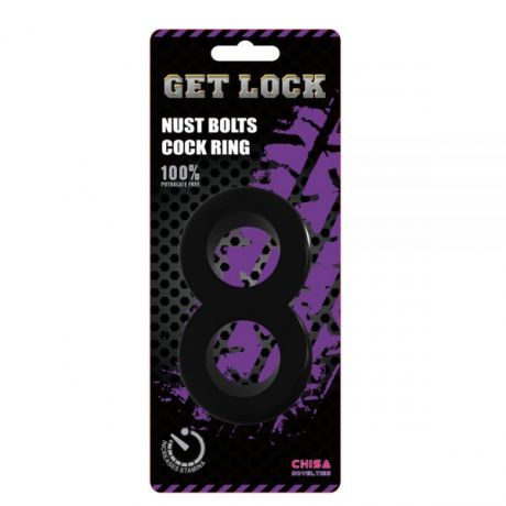 Эрекционное кольцо Duo Cock 8 Ball Ring, Black