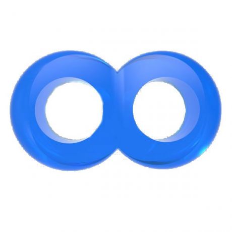 Эрекционное кольцо Duo Cock 8 Ball Ring, Blue