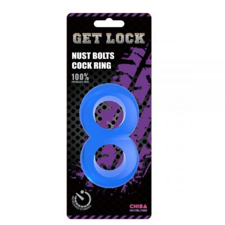 Эрекционное кольцо Duo Cock 8 Ball Ring, Blue