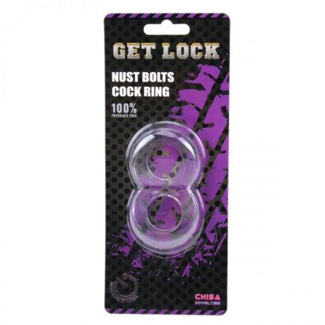 Эрекционное кольцо Duo Cock 8 Ball Ring, Clear