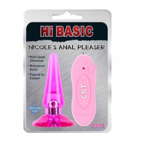 Анальный плаг с вибрацией NICOLE'S Anal Pleaser, Pink