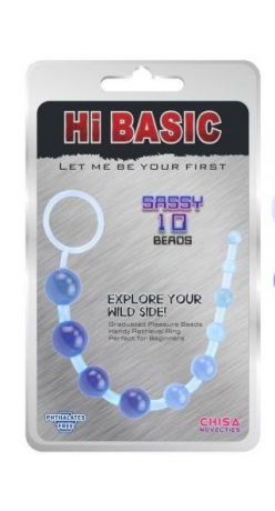 Анальная цепочка SASSY Anal Beads, Blue