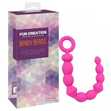 Анальная цепочка BENDY BEADS, Pink