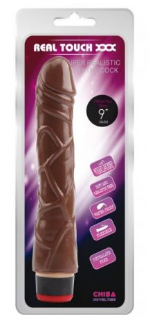 Вибромассажер 9” Vibe Cock, Brown