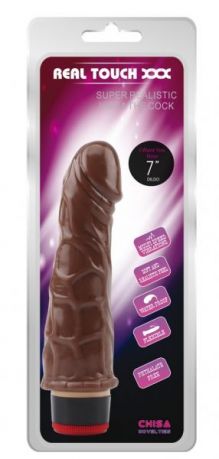 Вибромассажер 7” Vibe Cock, Brown