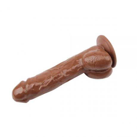 Вибромассажер JEFF STRYKER 8.9" Vibrating Dildo, Brown