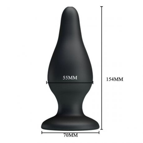 Анальный стимулятор Sturdy Silicone Anal Plug, Black