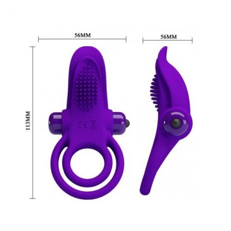 Эрекционное виброкольцо Vibrant Penis Ring, Violet