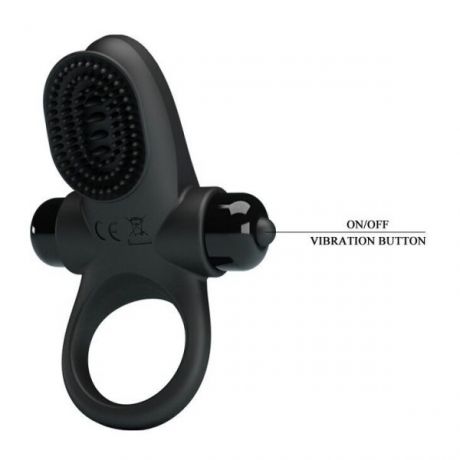 Эрекционное виброкольцо Vibrant penis ring II, Black