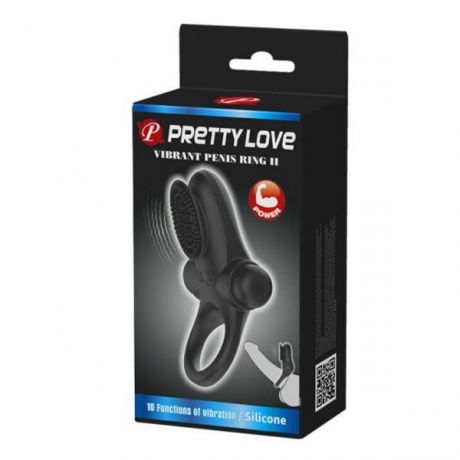 Эрекционное виброкольцо Vibrant penis ring II, Black