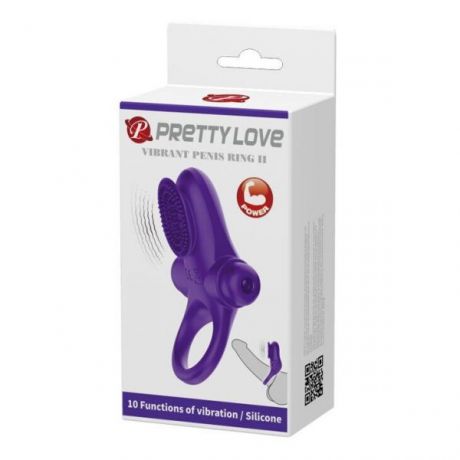 Эрекционное виброкольцо Vibrant penis ring II, Violet