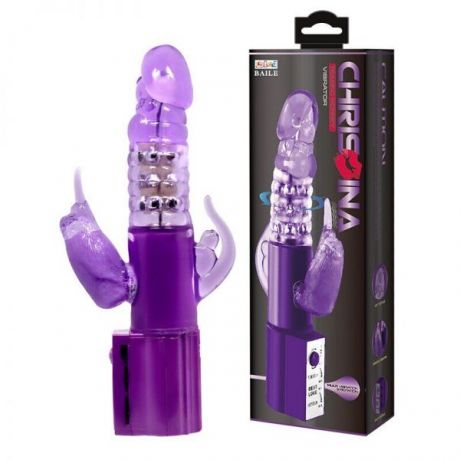 Вибратор с стимулятором клитора Cute Baby Vibrator