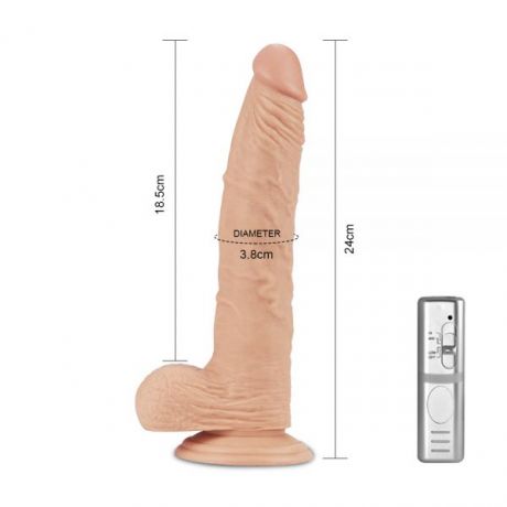 Вибромассажер 9.5" Real Extreme Dildo, Flesh