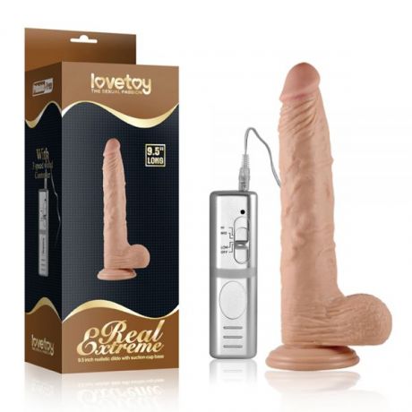 Вибромассажер 9.5" Real Extreme Dildo, Flesh