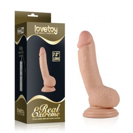 Вибромассажер 7" Real Extreme Dildo, Flesh