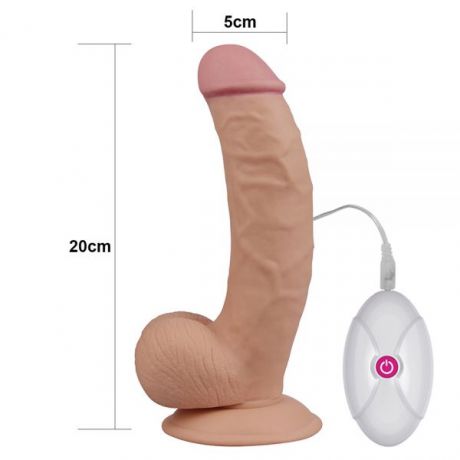 Вибромассажер 7.5" The Ultra Soft Dude, Flesh Vibrating