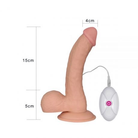 Вибромассажер 8.8" The Ultra Soft Dude, Flesh Vibrating