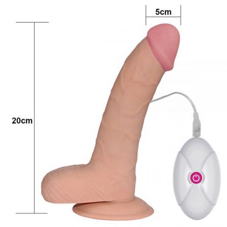 Вибромассажер 8.8" The Ultra Soft Dude, Flesh Vibrating