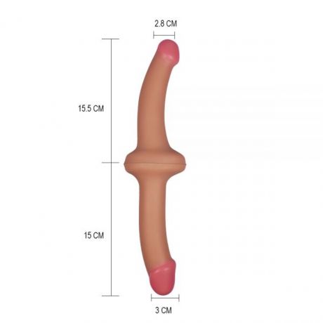 Страпон двойной 12.5" Double Dildo, Flesh