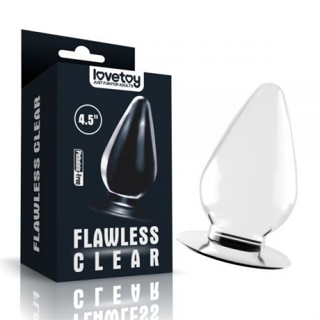 Анальный плаг 4.5'' Flawless Clear Anal Plug, Clear