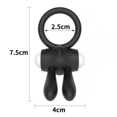 Эрекционное виброкольцо Power Clit Cockring, Black