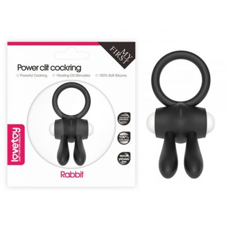 Эрекционное виброкольцо Power Clit Cockring, Black