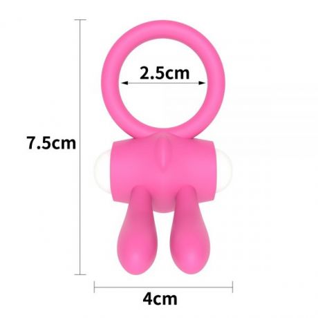 Эрекционное виброкольцо Power Clit Cockring, Pink