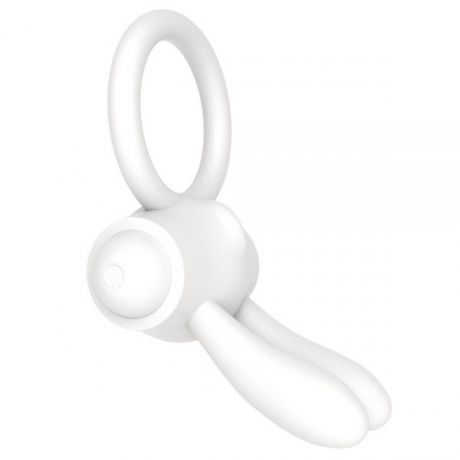 Эрекционное виброкольцо Power Clit Cockring, White