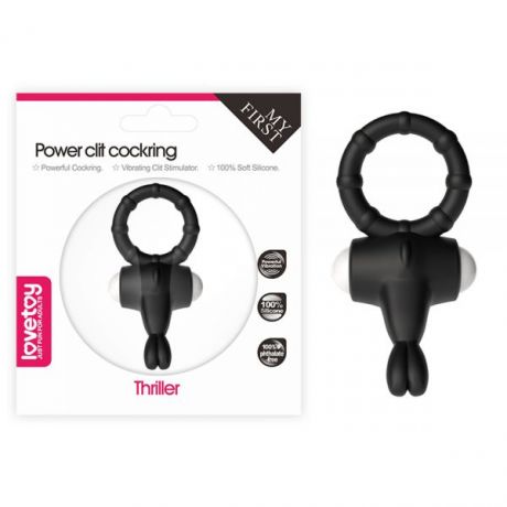 Эрекционное виброкольцо Power Clit Cockring, Black