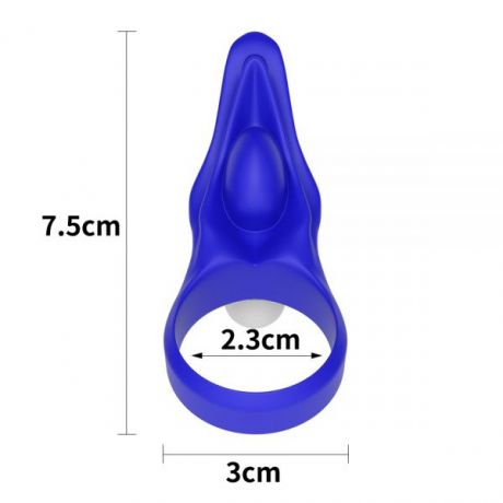 Эрекционное виброкольцо Power Clit Cockring, Blue