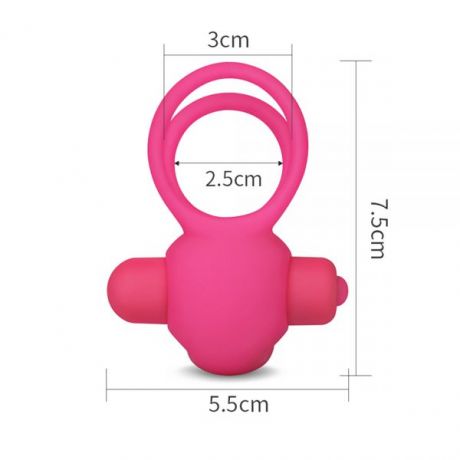 Эрекционное виброкольцо Power Clit Cockring, Pink