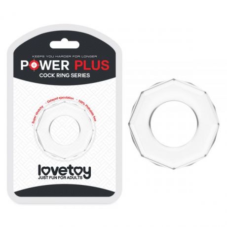 Эрекционное кольцо POWER PLUS Cockring, Clear