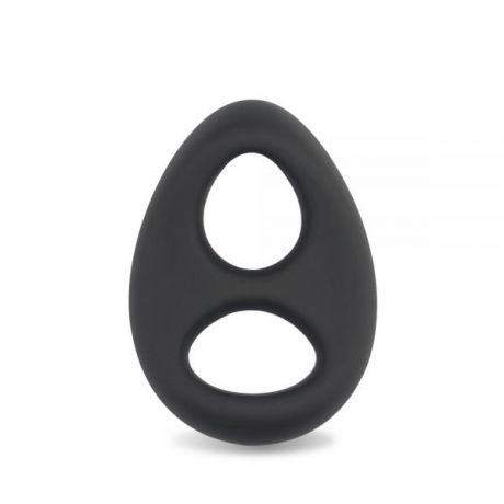 Двойное эрекционное кольцо Silicone Cockring, Black