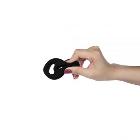 Двойное эрекционное кольцо Silicone Cockring, Black