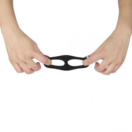 Двойное эрекционное кольцо Silicone Cockring, Black