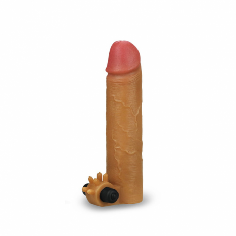 Насадка с вибрацией Add 2" Vibrating Silicone Extender, Brown