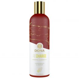 Натуральное массажное масло DONA Recharge - Lemongrass & Gingerl (120 мл) с эфирными маслами