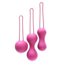 Набор вагинальных шариков Je Joue - Ami Fuchsia, диаметр 3,8-3,3-2,7см, вес 54-71-100гр