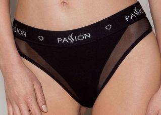 Трусики с прозрачной вставкой Passion PS002 PANTIES black, size XL