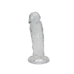 Прозрачный фаллоимитатор Alive Jelly Dildo Majestic, ТПЕ, присоска, диаметр 3.7см, длина 14.7см